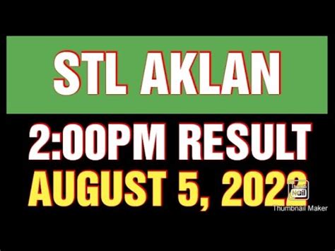 stl aklan result today 2pm live|STL aklan result .